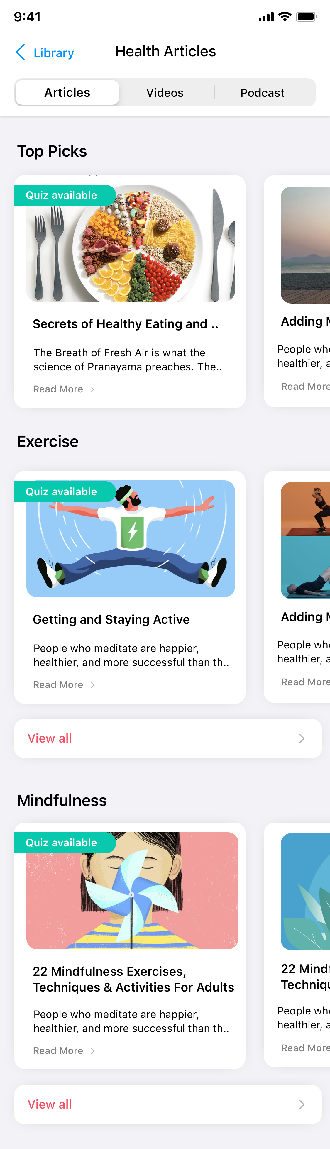 Content as Task - Health Articles