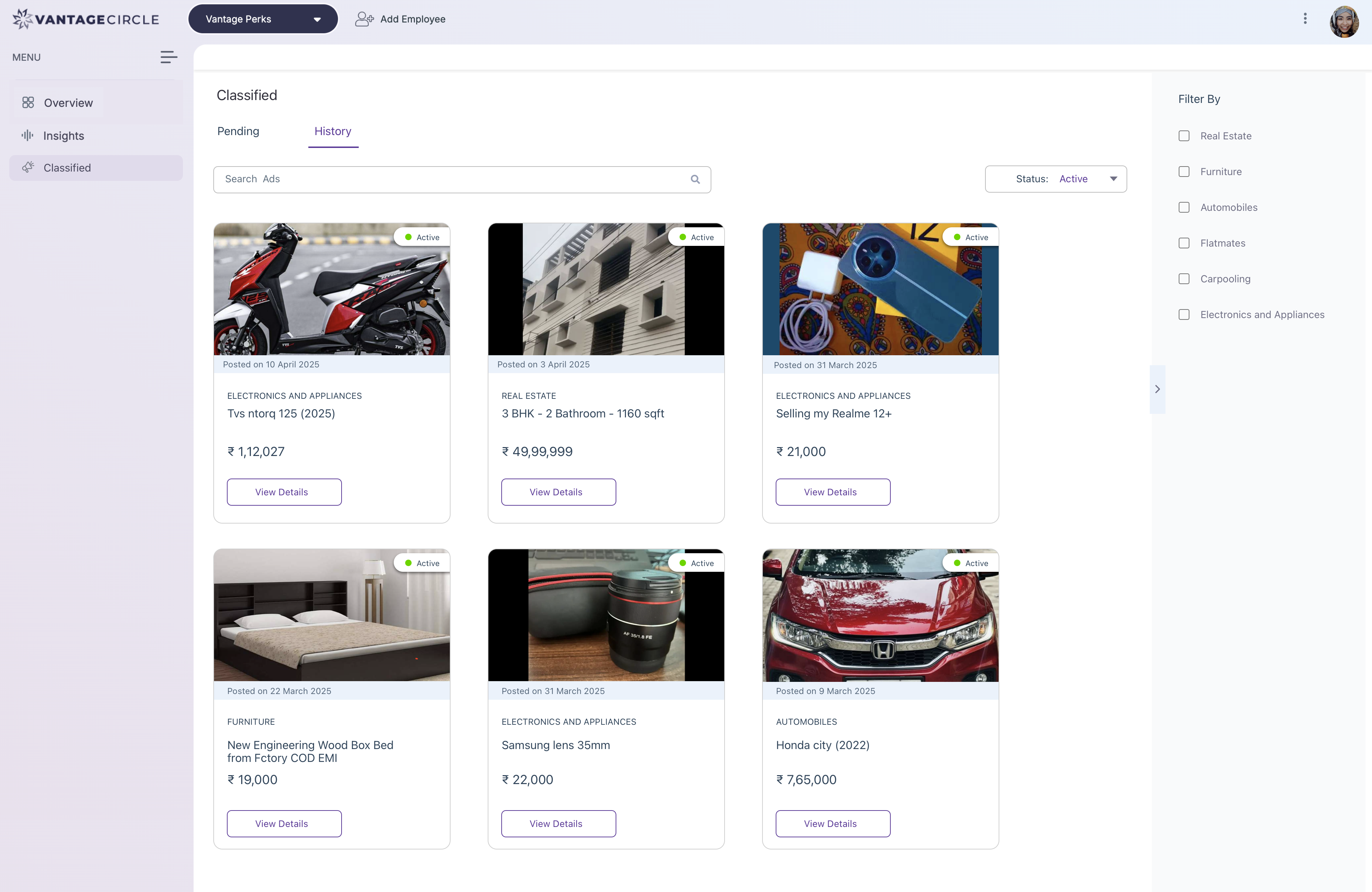 Classifieds - History 1