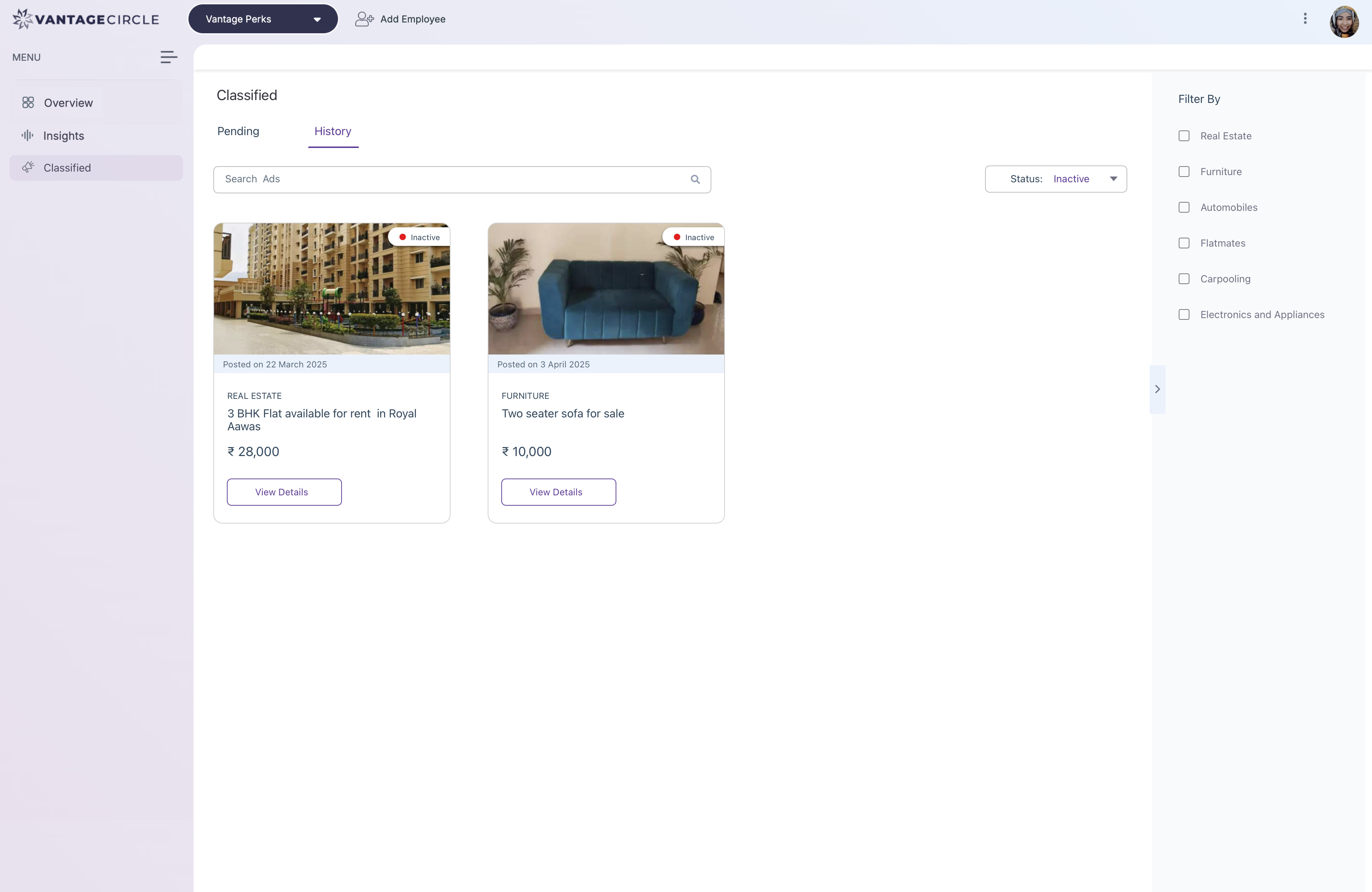 Classifieds - History 3