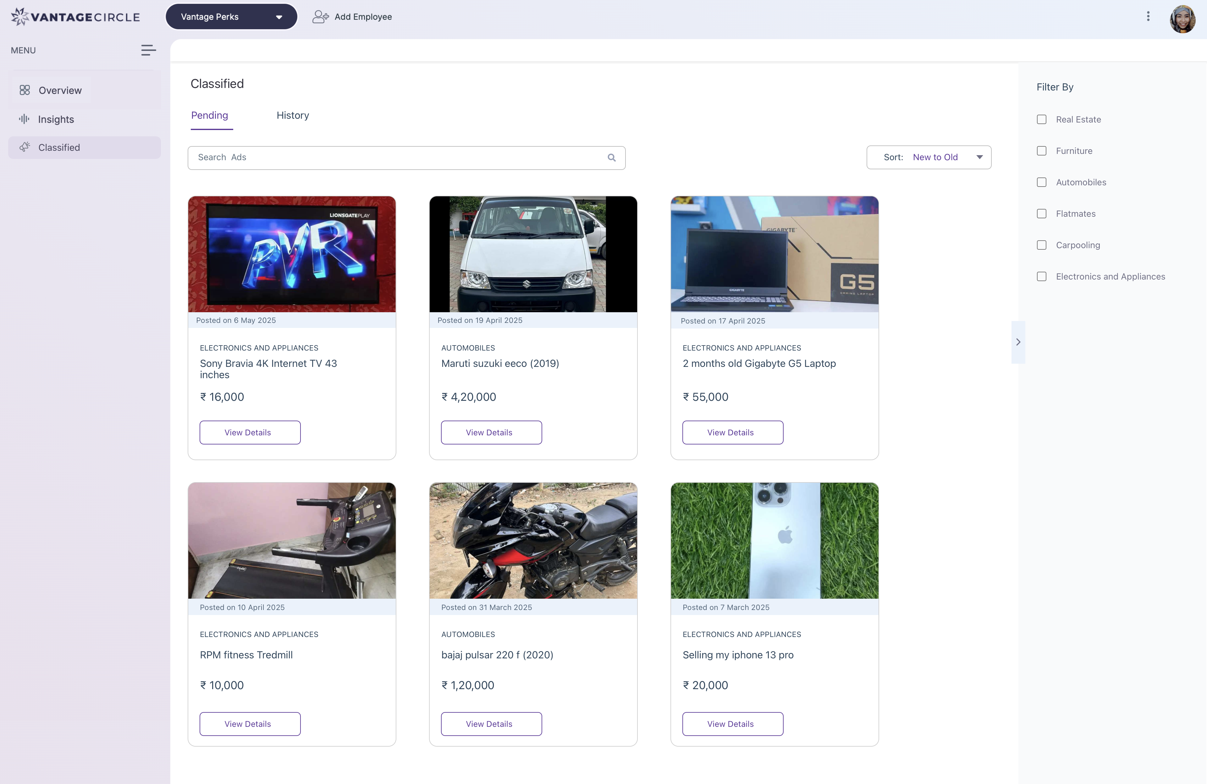 Classifieds - Pending 1